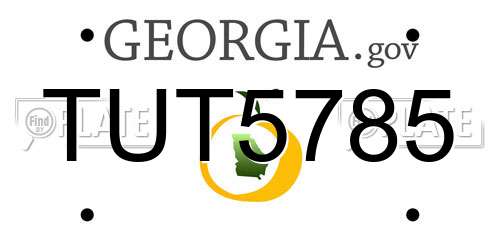 TUT5785 Georgia License Plate