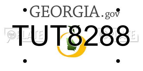 TUT8288 Georgia License Plate