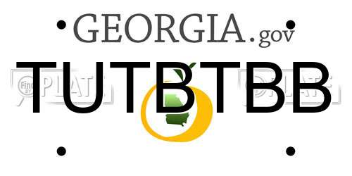 TUTBTBB Georgia License Plate