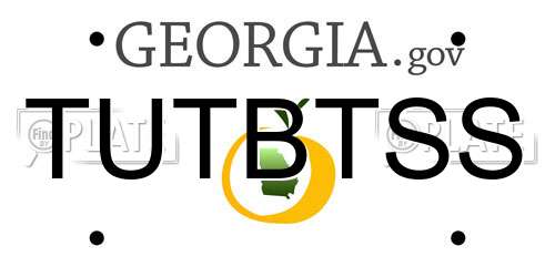 TUTBTSS Georgia License Plate