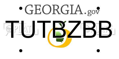 TUTBZBB Georgia License Plate