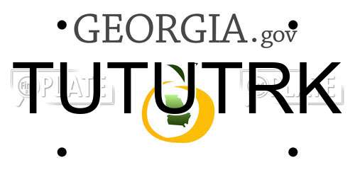 TUTUTRK Georgia License Plate