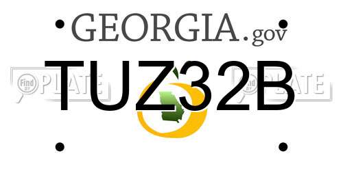 TUZ32B Georgia License Plate