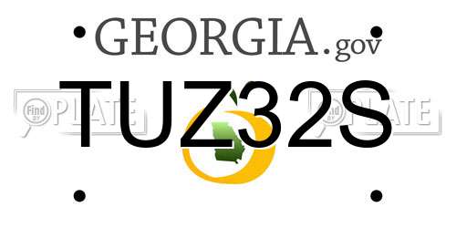TUZ32S Georgia License Plate