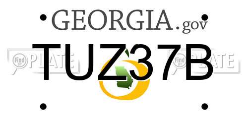 TUZ37B Georgia License Plate