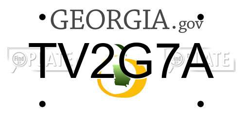 TV2G7A Georgia License Plate