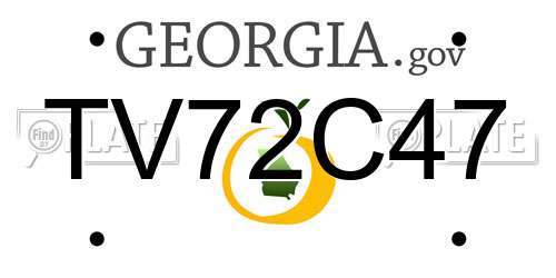 TV72C47 Georgia License Plate