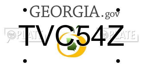 TVC54Z Georgia License Plate