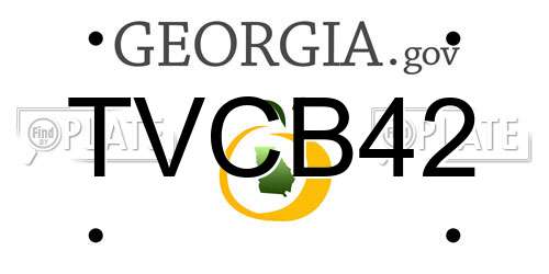 TVCB42 Georgia License Plate