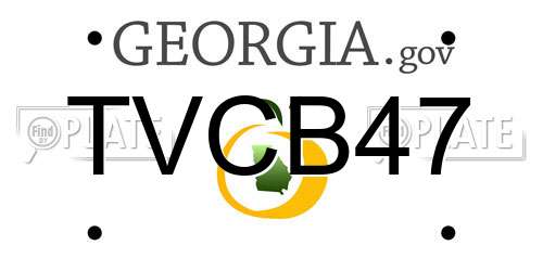 TVCB47 Georgia License Plate