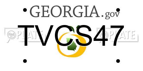 TVCS47 Georgia License Plate