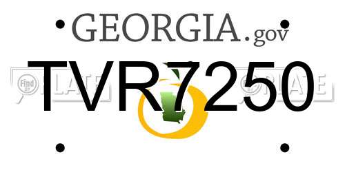 TVR7250 Georgia License Plate