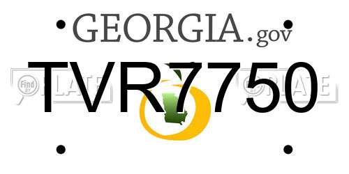 TVR7750 Georgia License Plate