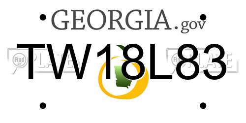 TW18L83 Georgia License Plate