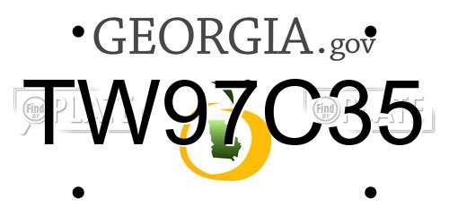 TW97C35 Georgia License Plate