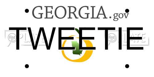 TWEETIE Georgia License Plate