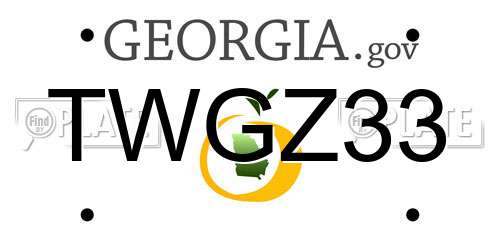 TWGZ33 Georgia License Plate