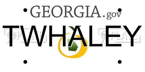 TWHALEY Georgia License Plate