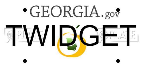 TWIDGET Georgia License Plate