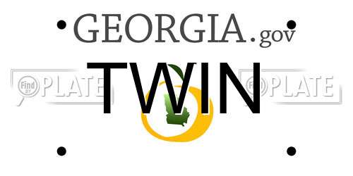 TWIN Georgia License Plate
