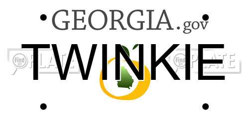 TWINKIE Georgia License Plate
