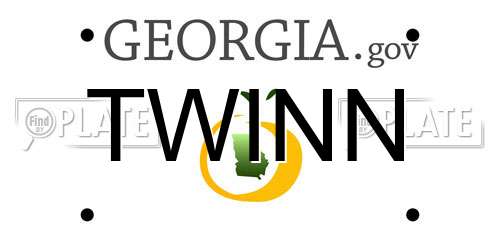 TWINN Georgia License Plate