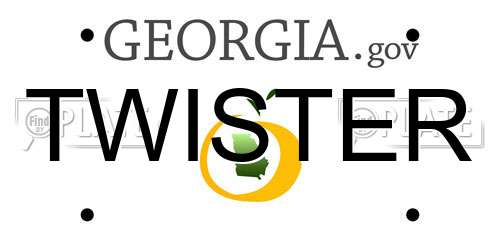 TWISTER Georgia License Plate