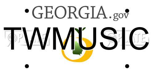 TWMUSIC Georgia License Plate