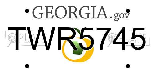 TWR5745 Georgia License Plate