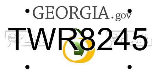 TWR8245 Georgia License Plate