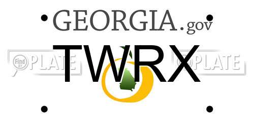 TWRX Georgia License Plate
