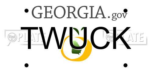 TWUCK Georgia License Plate