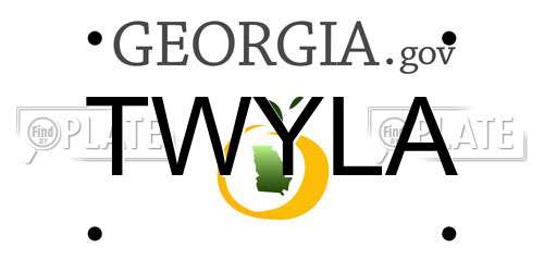 TWYLA Georgia License Plate
