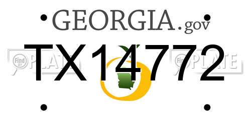 TX14772 Georgia License Plate