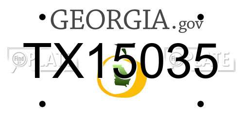 TX15035 Georgia License Plate