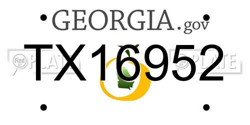 TX16952 Georgia License Plate