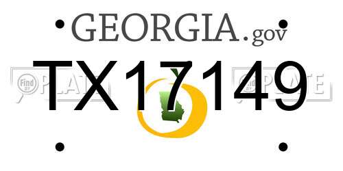 TX17149 Georgia License Plate