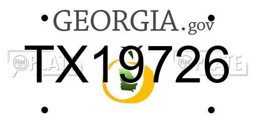 TX19726 Georgia License Plate