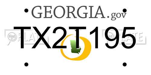 TX2T195 Georgia License Plate