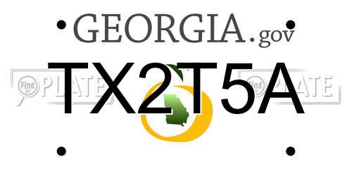 TX2T5A Georgia License Plate