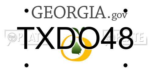 TXDO48 Georgia License Plate