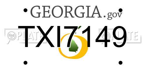 TXI7149 Georgia License Plate