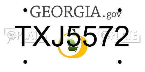 TXJ5572 Georgia License Plate