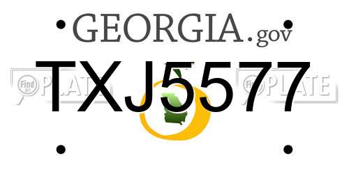 TXJ5577 Georgia License Plate