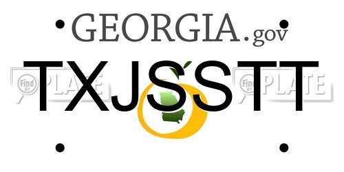 TXJSSTT Georgia License Plate