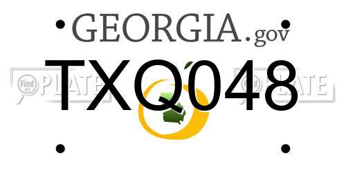 TXQ048 Georgia License Plate