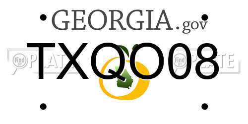TXQO08 Georgia License Plate