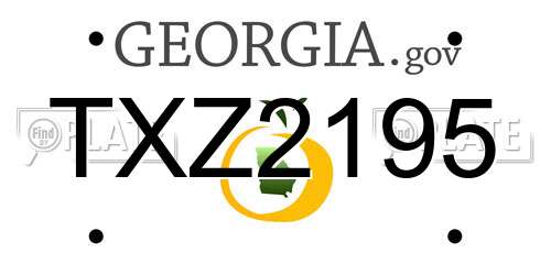TXZ2195 Georgia License Plate