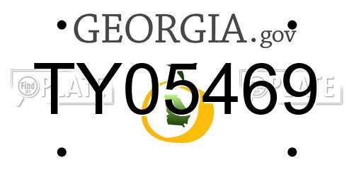 TY05469 Georgia License Plate