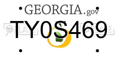 TY0S469 Georgia License Plate